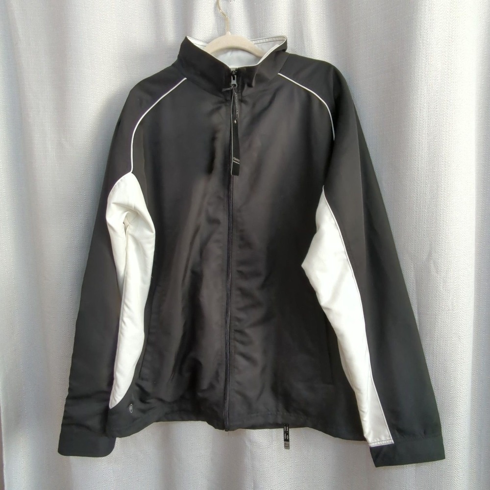 Stormtech Performance Jacket Mens XL Windbreaker Black White‎ New